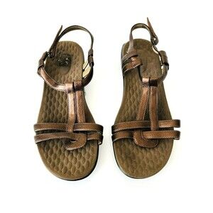 Privo By Clarks Copper Matallic Sandals Sonar Aster Strappy Shoes Womens Sz 8 W